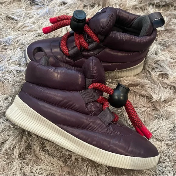 Sorel Out N About Puffy Lace Dark Plum Sneaker Boot - Picture 4 of 16